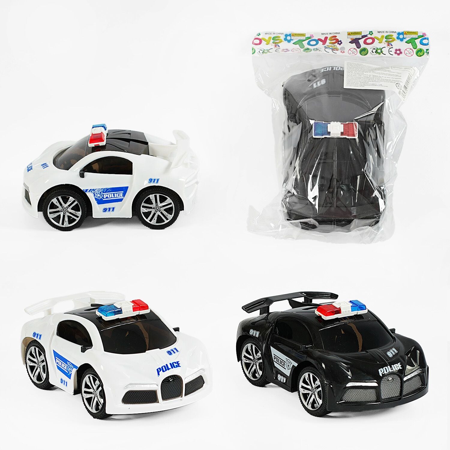 Машина Поліція пластик інерція 17см в пакеті 12017-5 Китай