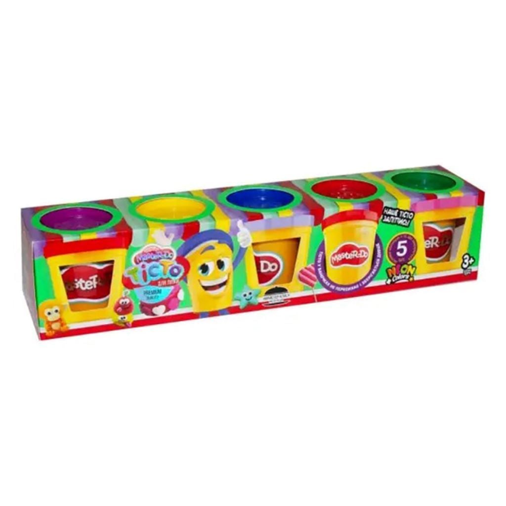 Тісто пластилінове для ліпки Master Do Premium 5шт в коробці 28*6*6см TMDB-01-02u Danko toys