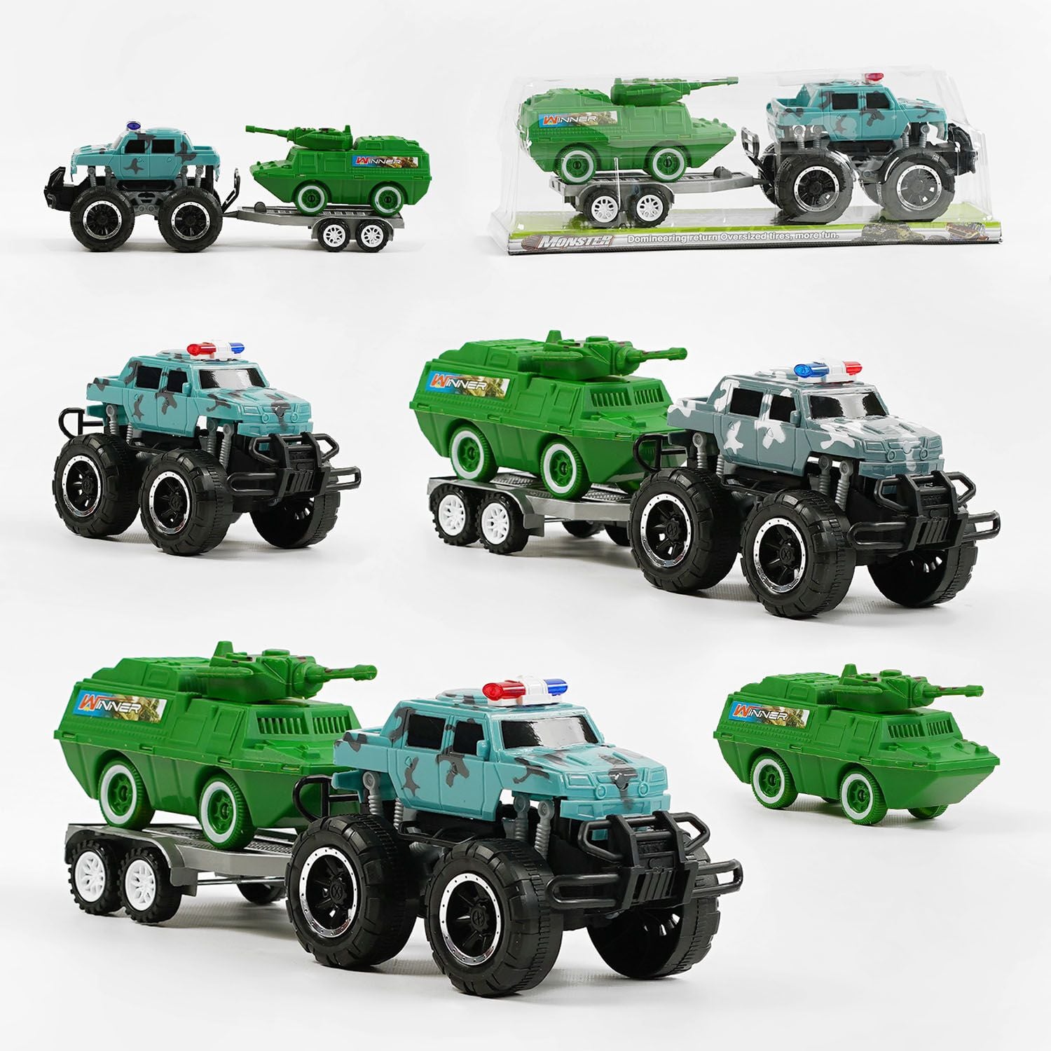 Машина військова техніка Джип+БМП інерція блістер 38*13*11см 9025A-28 Китай