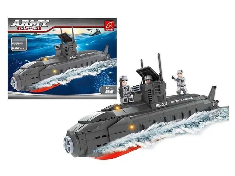 Констрктор 502д Army Підводний човен коробка 47*35*6,5см 22806 KEYIXING
