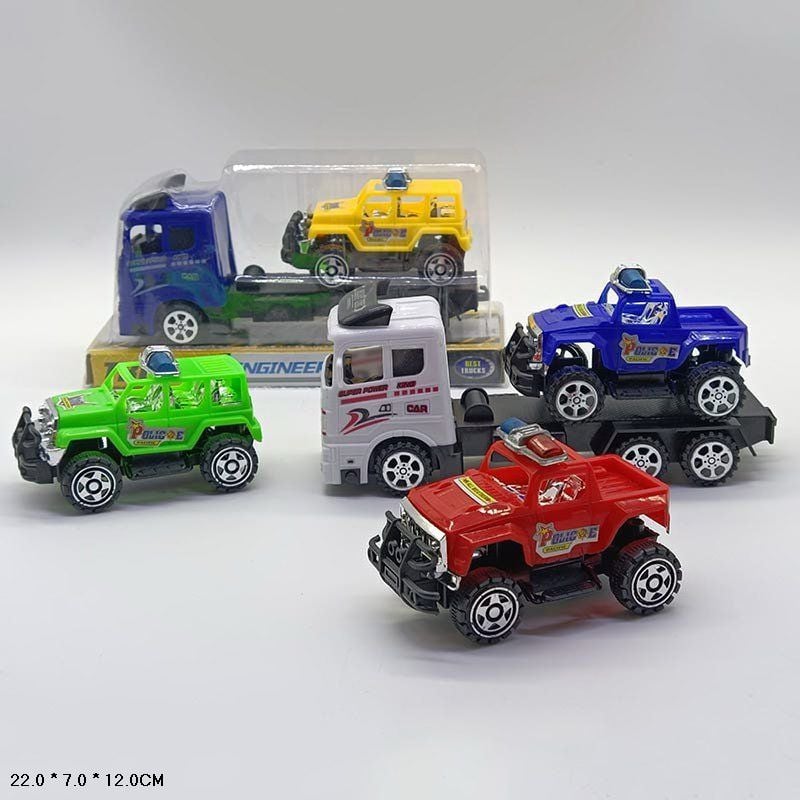 Машина Трейлер+машинка на блістері 22*12*7см 880-TB Китай