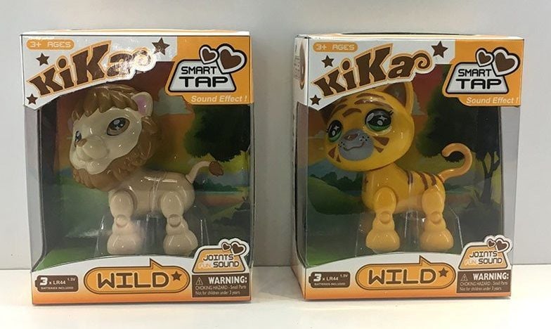 Тигр/лев світло звук на батар у коробці 13*7*16см 1684 Китай