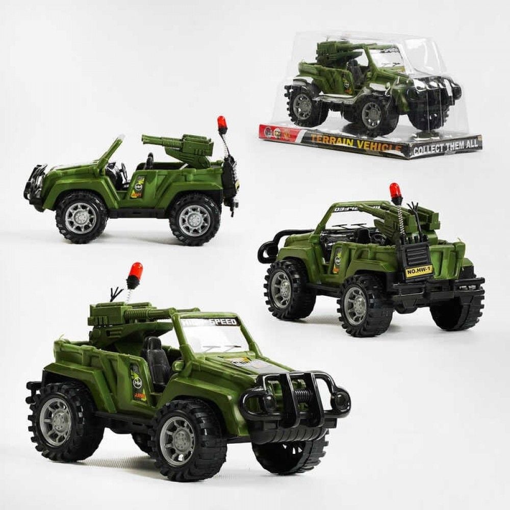 Машина джип військовий інерція в слюді 29*14*15см HW1 Китай
