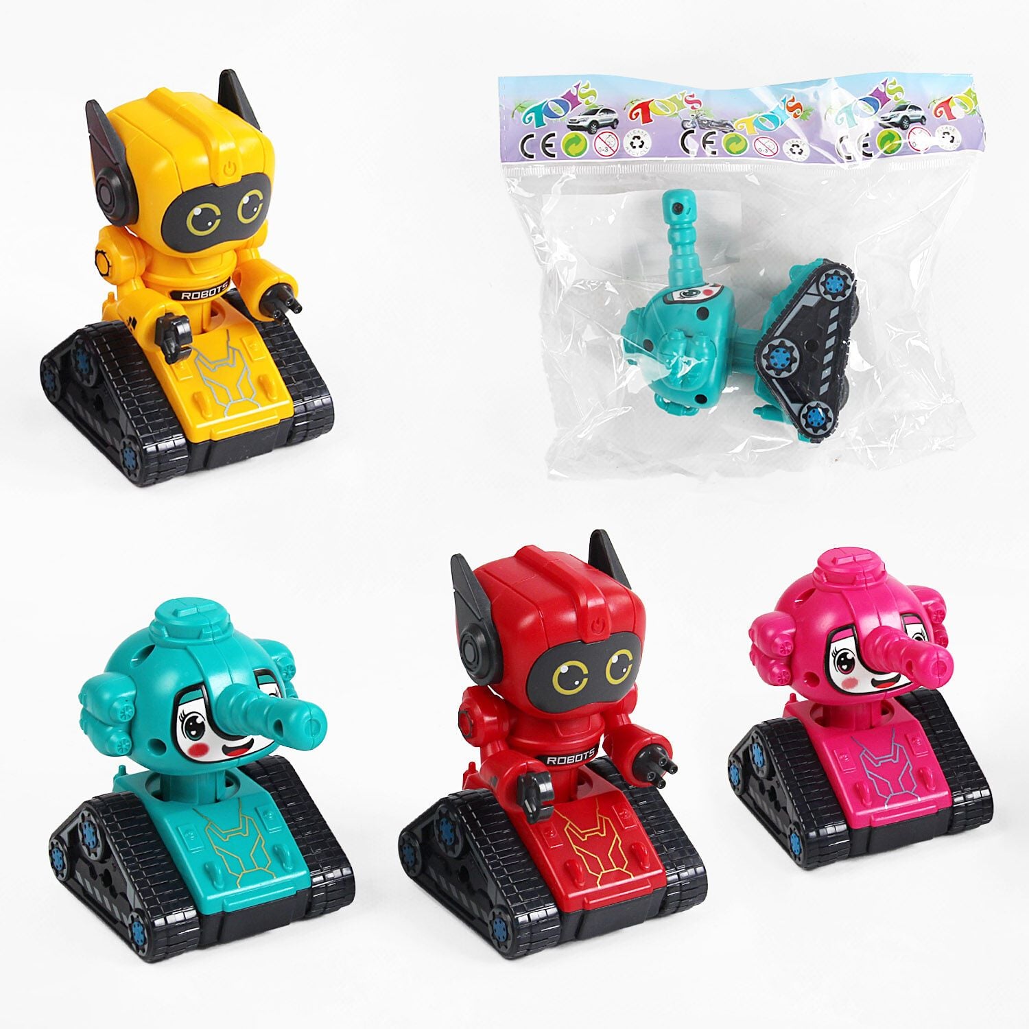 Машина робот заводна 2 види 9*7см пакет 901-5 Китай