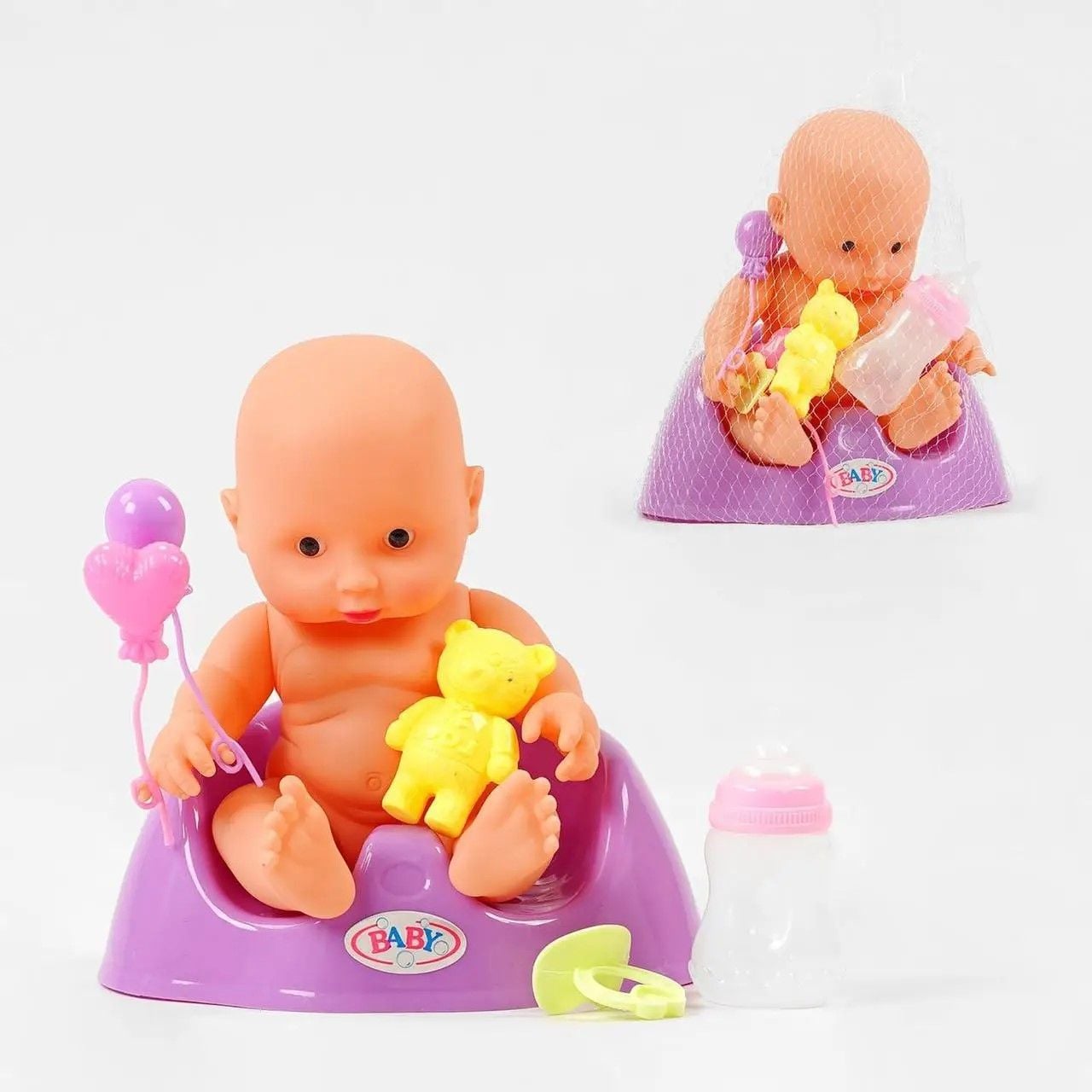 Пупс 20см в горщику аксесуари у сітці LD8402D-61B Китай