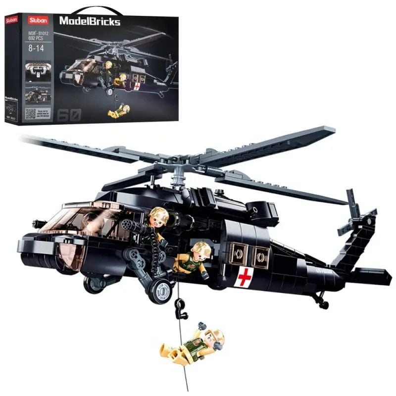 Конструктор Model Bricks 692дет Чорний яструб в коробці M38-B1012 sluban