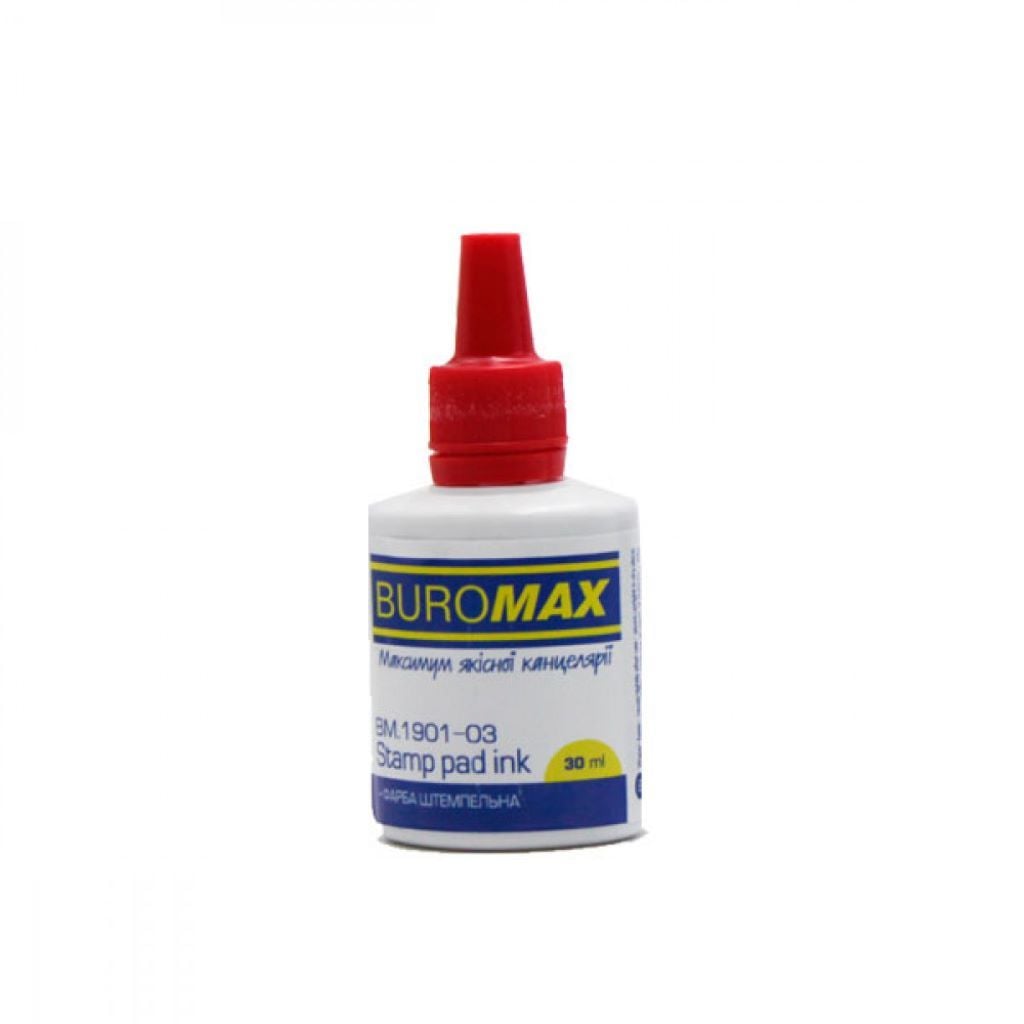 Штемпельна фарба 30мл червона BM1901-03 Buromax