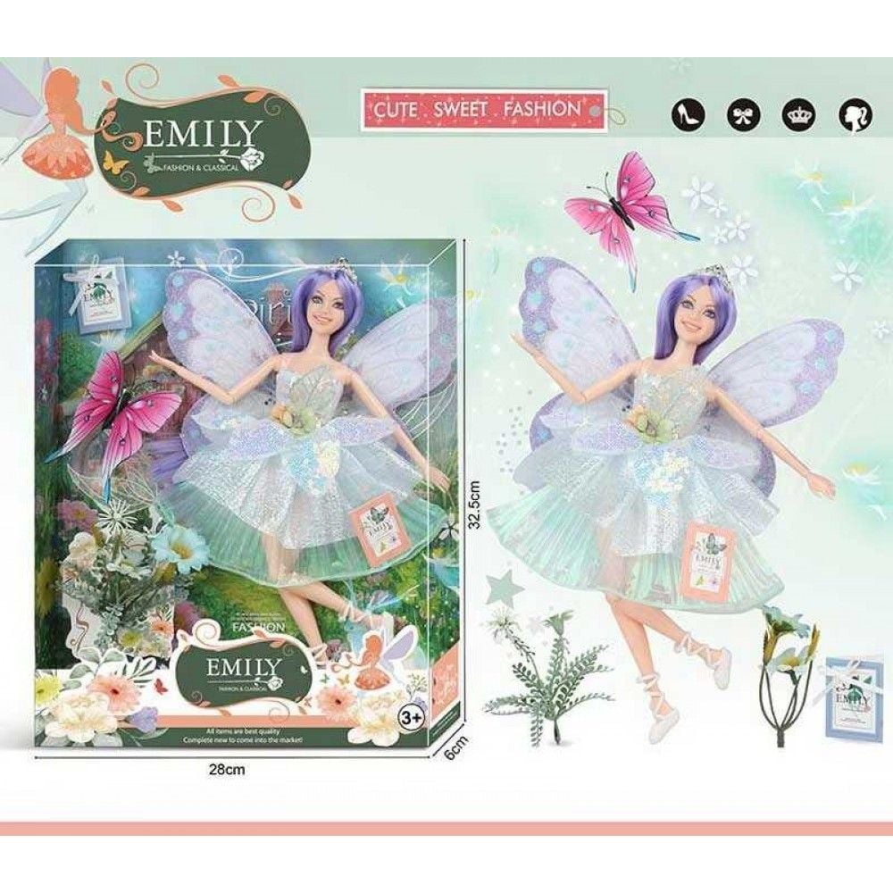 Лялька 30см Фея EMILY аксесуари у коробці 28*33*6см QJ133 Китай