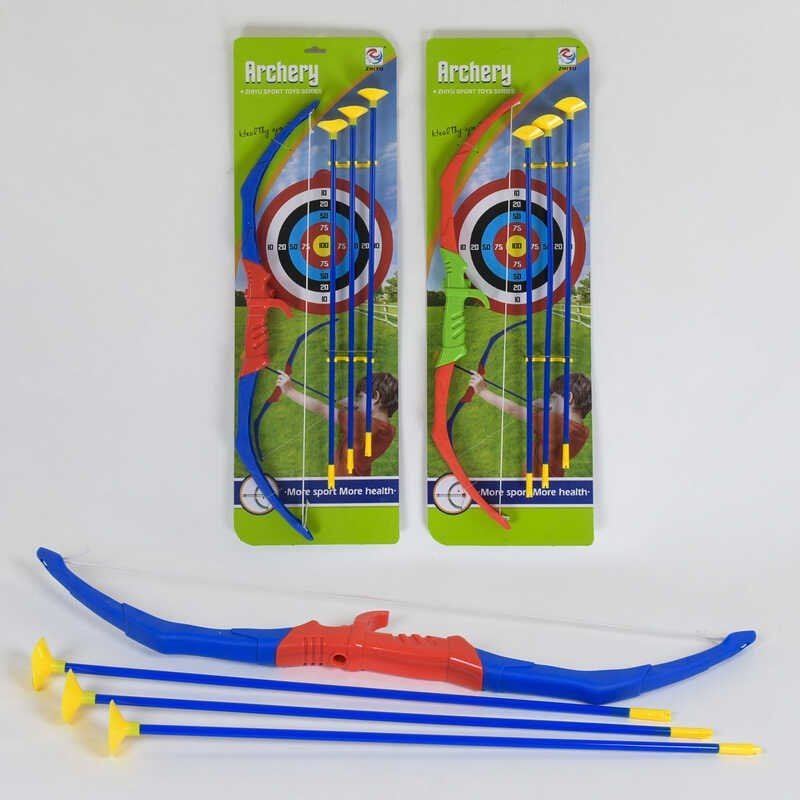 Лук зі стрілами присосками планшет 65*25см ZY1322 Китай