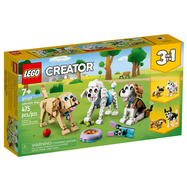 Конструктор 475ел CREATOR Веселі цуценята у коробці 35*18*6см 31137 LEGO