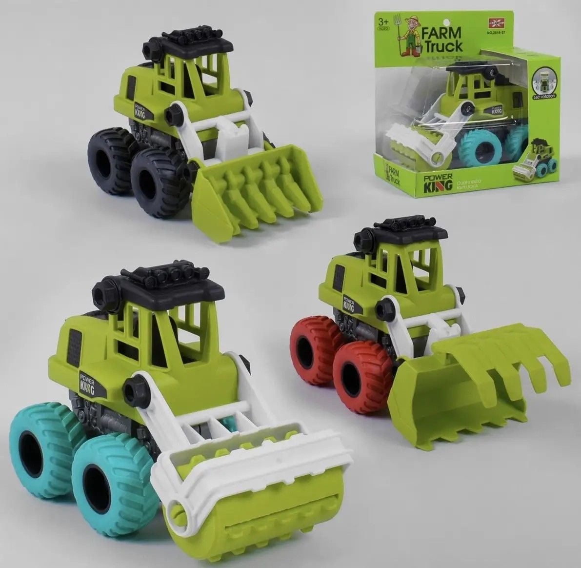 Трактор інерція 12см в блІстері 24*9*7см 2018-37 Китай
