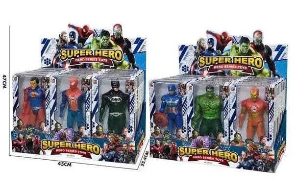 Герої Aavengers мікс видів 27см світло коробка 28*14,5*6см 3399-23 Китай
