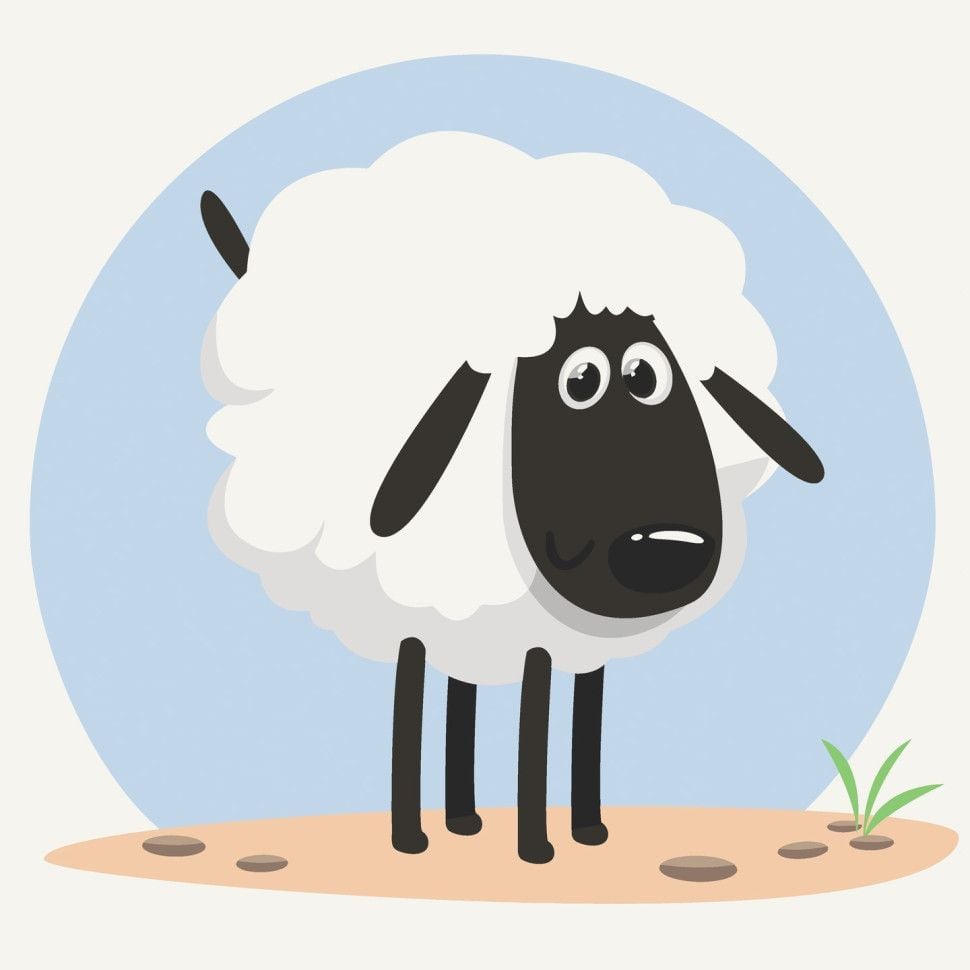 Картина по номерах 30*30см Овечка на підрамнику фарби пензли в термоплівці 15032-AC Art Craft