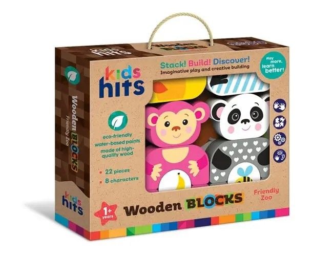 Дерев'яні кубики Kids hits 22 дет у коробці 25*29*6см KH20/001 Китай